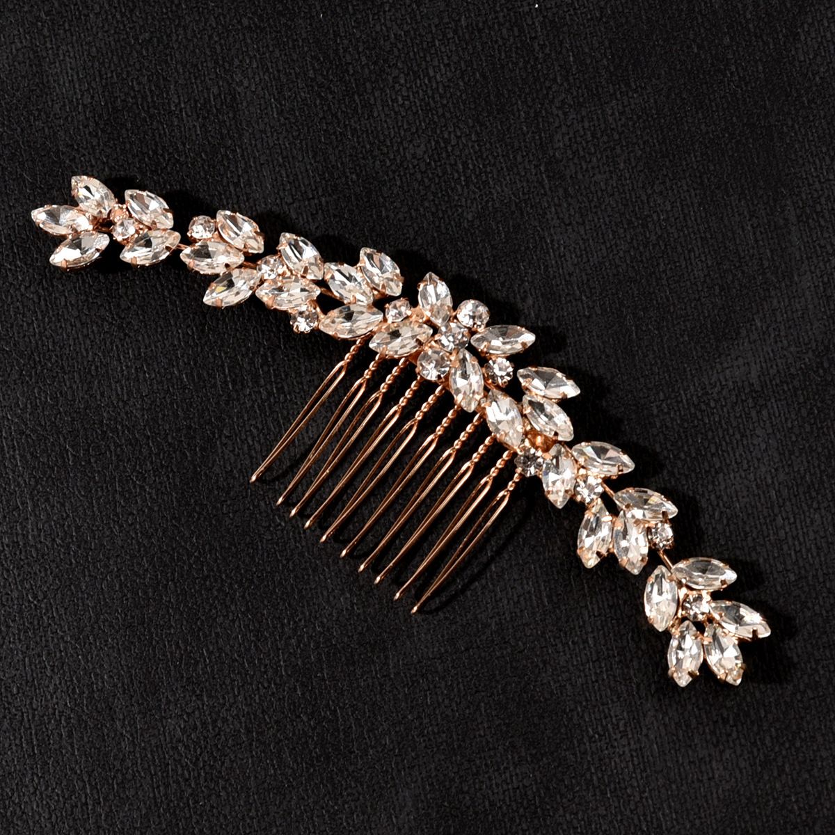 Bijoux pour femmes, fer à chignon pour femme, peigne à cheveux en strass de forme spéciale soudé, coiffure de mariée de style mariage_voghion.com