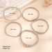 Bracelets Elastic Alloy CCB Round Bead Bracelet 4 Piece Set, Silver Fashion Multi Layer Stackable Jewelry Set_voghion.com