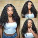 24 Inch Water Wave V Part Wig Peruvian Full Machine Wigs For Black Women 100% Human Hair Natural Black Color_voghion.com