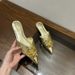 2025 Spring New Fashion Style Metal Camellia Pointed Stiletto High Heel Closed Toe Mules Women's Shoes_voghion.com