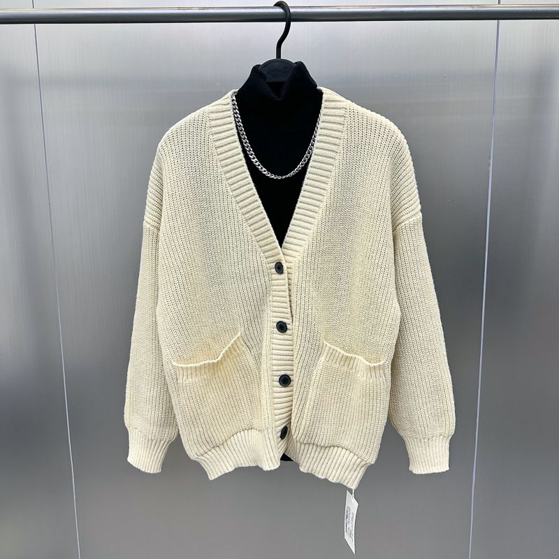 Maglione spesso stile pigro autunno e inverno per uomo, maglione largo con spalle cadenti, maglione alla moda per coppie_voghion.com