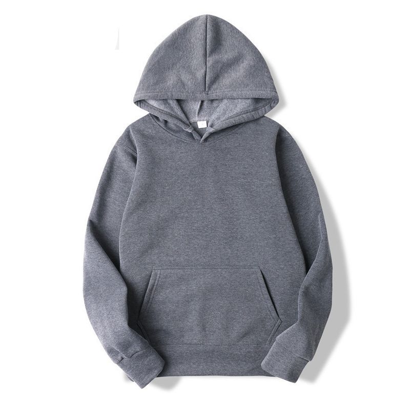 Men's Pullover Hoodie Casual Loose Sports Hooded Long Sleeve Solid Color Shirt_voghion.com