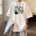 Unbeatable Quality Summer Trend Ins Printed Short T-shirt For Men, Loose Fitting Harajuku BF, Versatile Five Quarter Sleeve Couple Round_voghion.com