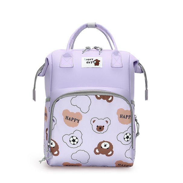 Matinny Spring Trendy Backpack Diaper Bag For Moms – Spacious, Anti-Bacterial & Ergonomic, Cute Animal-Print PU Tote For Baby Essentials_voghion.com