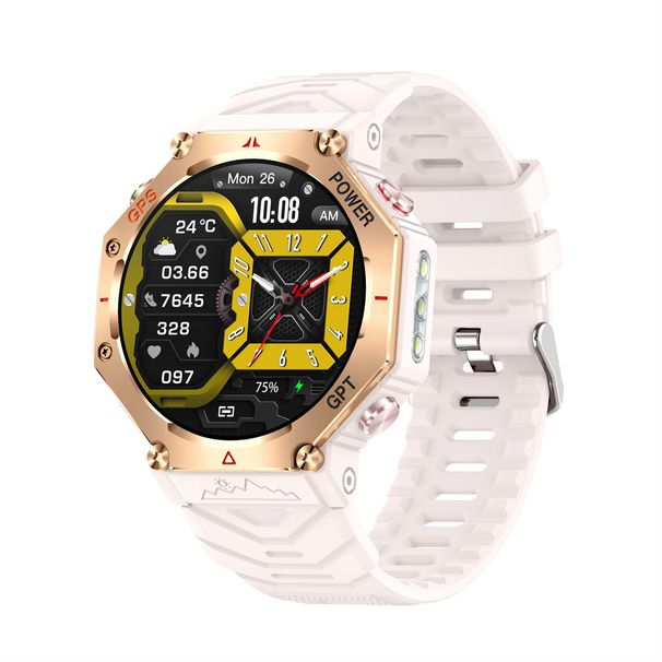 Reloj inteligente KC91 con Bluetooth, llamadas, GPS, multideporte, control de ritmo cardíaco, presión arterial, brújula, reloj deportivo para exteriores_voghion.com