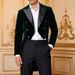 1 Cross-Border Black Elegant Velvet Tuxedo Men's Banquet Wedding Suit Stage Performance Dress Coat_voghion.com