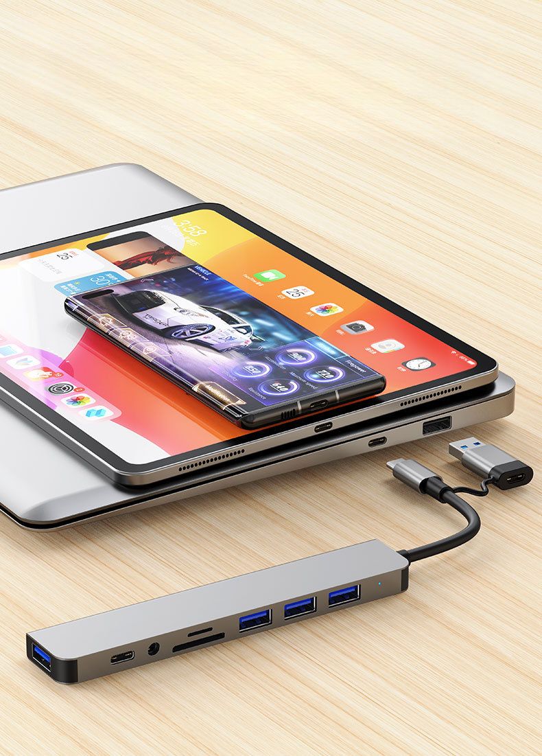 An All-in-one High-speed USB 3.0 Data Transfer Adapter With Multi-port Expansion Of Type-C And USB-A Connectors For Tablets,_voghion.com