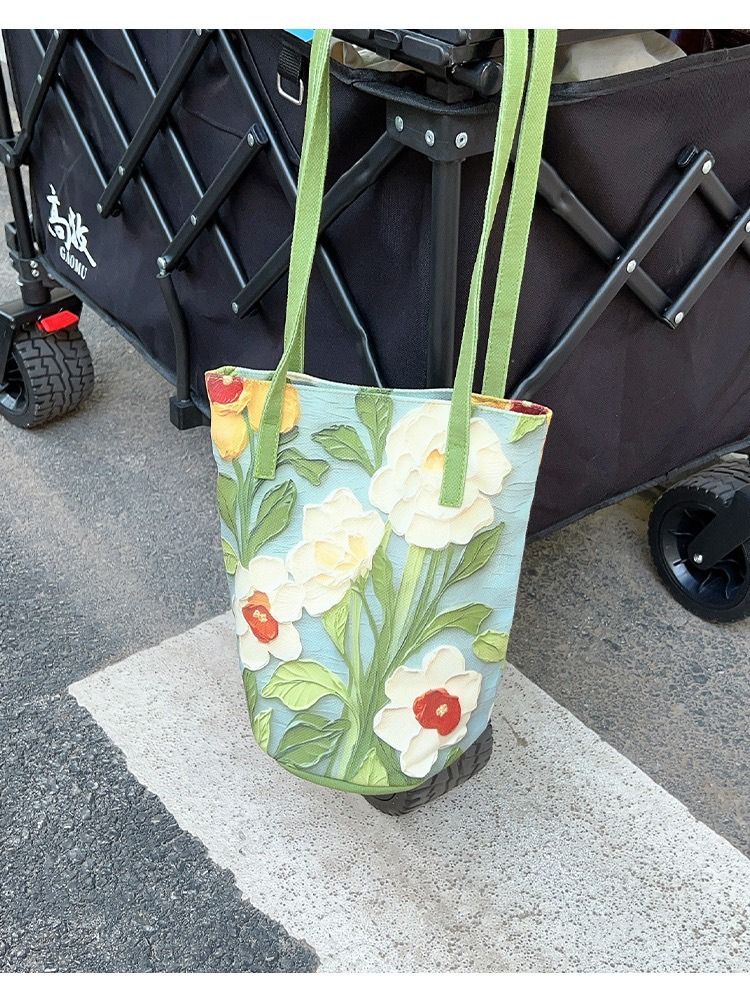 Fresh Design High-End Single Bucket For Women 2025 New Large Capacity Printed Fashion Versatile Shoulder Bag_voghion.com