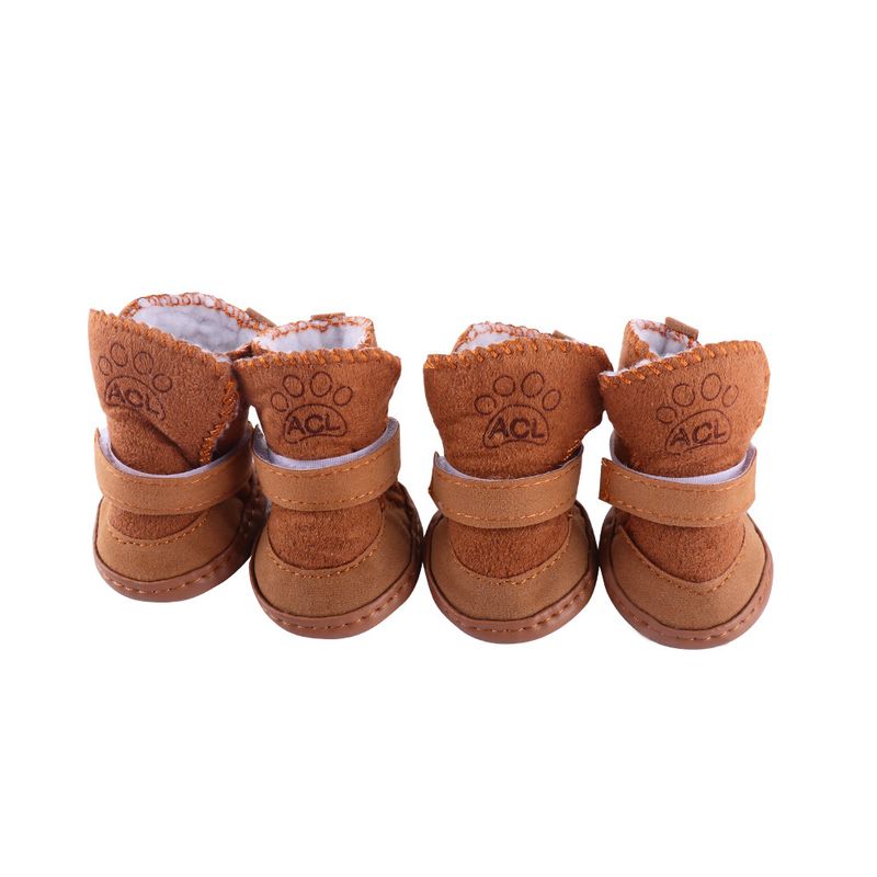 Produits Nouveaux Automne et Hiver Chaud Coton Pour Animaux De Compagnie Antidérapant Bottes De Neige Extérieures Chaussures Pour Chiens_voghion.com