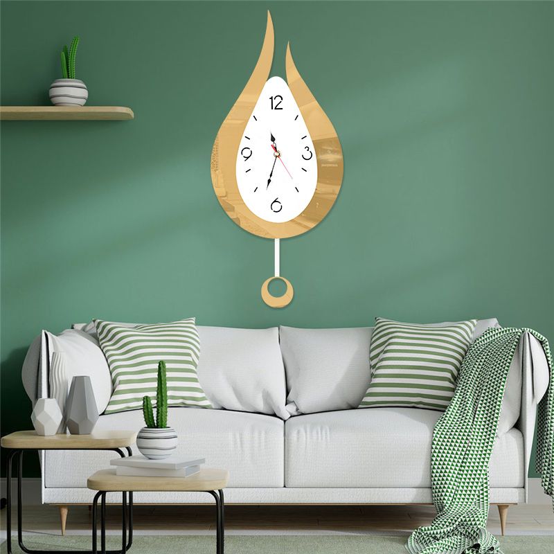 Wall living bedroom, children's room, acrylic clock, swinging decoration, fashionable wall clock hanging_voghion.com