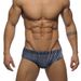 UXH Neue Dreieck-Badehose für Herren, schwarz-weiß gestreift, mit Cup, Anti-Exposure, sexy, modischer Bikini für Männer_voghion.com
