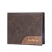 New men's wallet short baellerry retro multi-card contrast color wallet minimalist frosted ticket clip_voghion.com