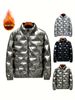 OBM Herren Luxus Weißer Duck Mantel Thermojacke mit Stehkragen und durchgehendem Reißverschluss Robuste Winterbekleidung Ski-, Schnee- und Winterbekleidung_voghion.com