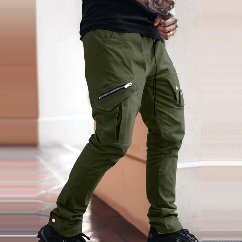 Prodotti Premium 2025 Nuovi pantaloni da lavoro sportivi multitasche larghi e dritti da uomo, casual e all'aperto_voghion.com