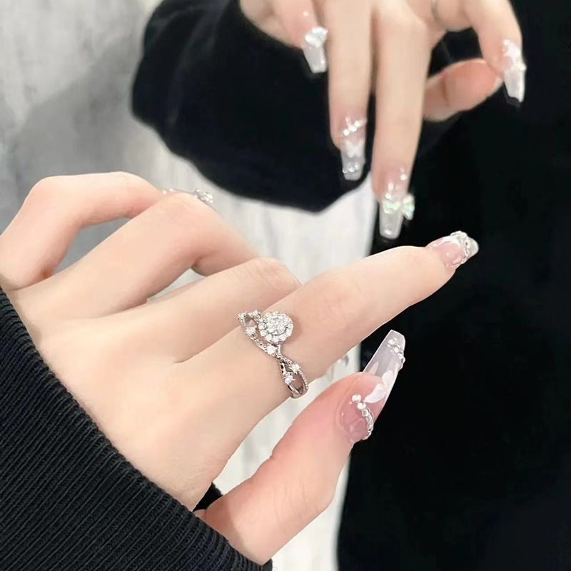 Moissanite Radiant Star da 1 carato per donna, in argento sterling e oro bianco, design di nicchia, anello di nozze con diamante simulato_voghion.com