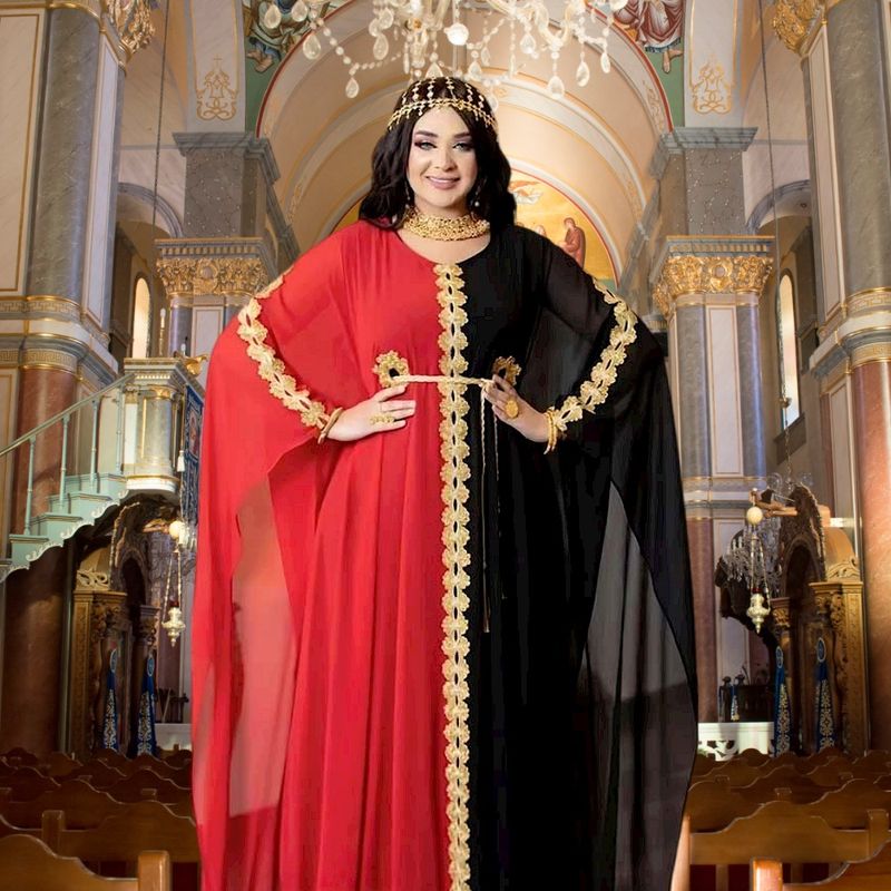 Îmbrăcăminte pentru femei, mărime mare, plasă lejeră, retro, rochie de banchet, șal, culoare asortată, dantelă, set de două piese_voghion.com