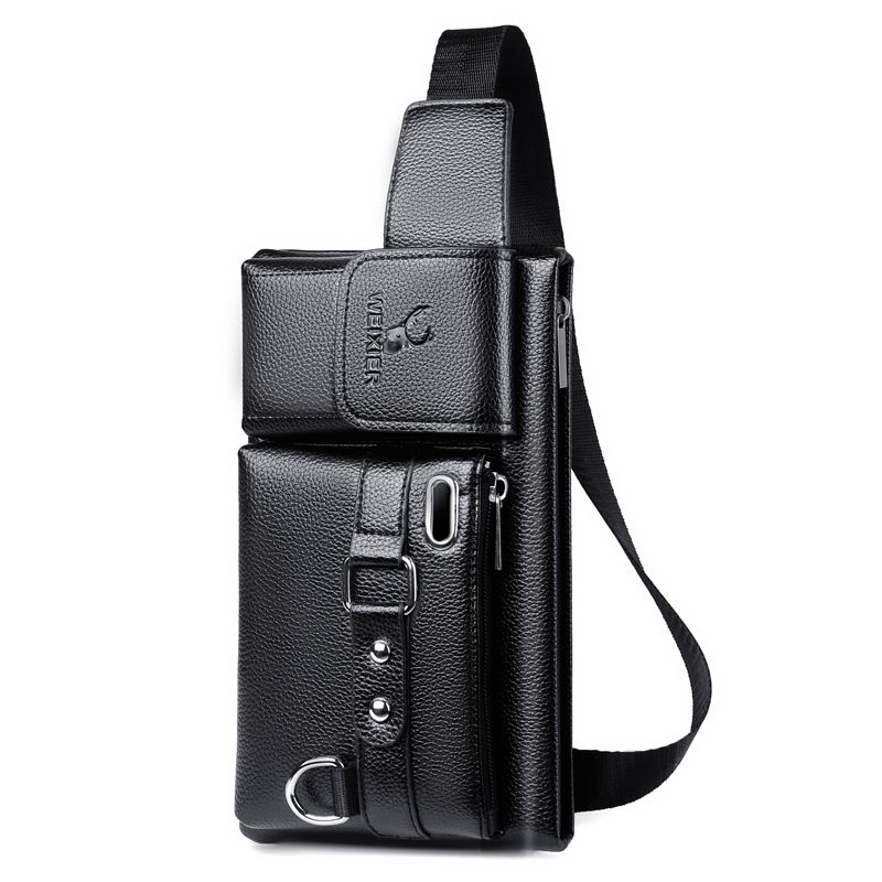 WEIXIER Brand Unisex Single-Shoulder Multi-Function Sports Running Large-Capacity Waist Men's Chest Bag Casual Messenger Wallet_voghion.com