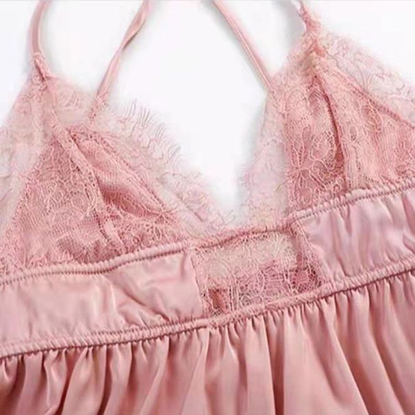Unterwäsche Spitze leibchen pyjamas set einzel rock anti-seide set_voghion.com