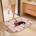 Tappetino antiscivolo per ingresso del bagno, in lino intrecciato, assorbente e ad asciugatura rapida, con motivo a cartoni animati_voghion.com