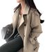Chic Korean Winter Coat – French-Inspired Long Wool Blend Trench With Double-Breasted Belt, Oversized Lapel & Thick Warm Fabric_voghion.com