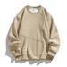 Men’s Oversized Drop Shoulder Sweatshirt – Minimalist Crewneck Pullover (M-5XL, Wrinkle-Resistant Cotton Blend)_voghion.com
