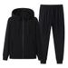 Frühlings- und Herbst-Kapuzenpullover-Zweiteiler für Herren, lockeres, lässiges Sport-Set, vielseitig und bequem für Männer mittleren Alters und junge Menschen_voghion.com
