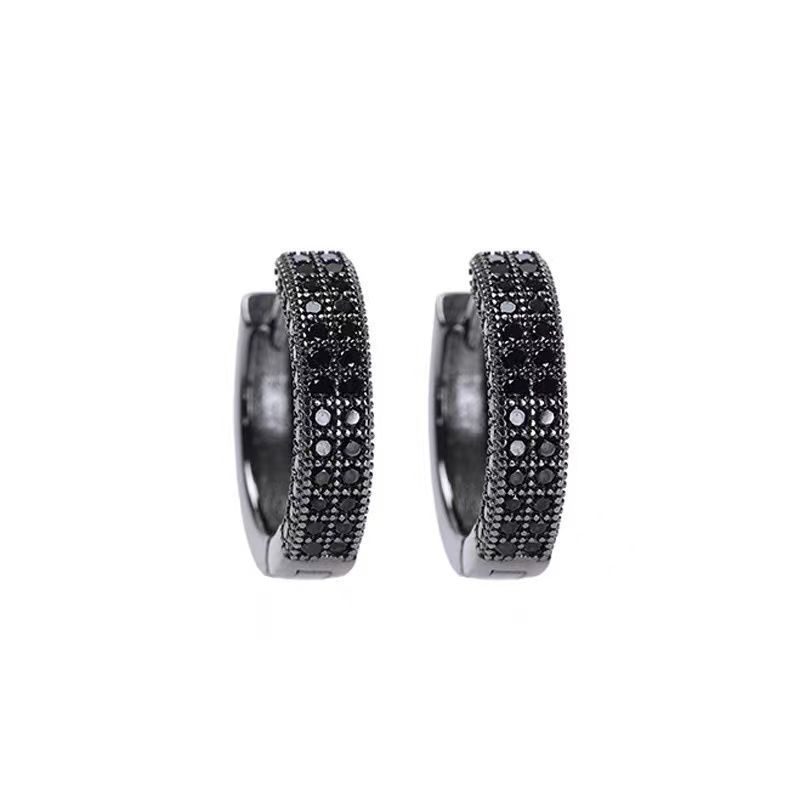 full diamond earrings new style ear buckle   earrings men's gold earrings women's earrings hot selling accessories_voghion.com