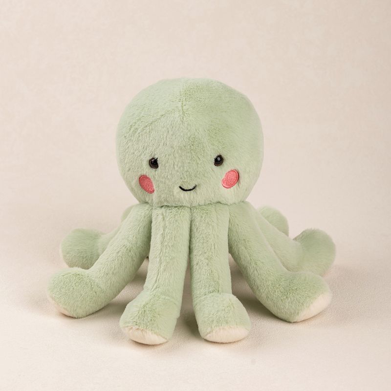 Doldurulmuş Peluş Hayvanlar Bebek Sevimli Yeşil Ahtapot Bebek Sualtı Hayvanı Yatıştırıcı Peluş Oyuncak Ahtapot Bebek Arkadaş Hediyesi_voghion.com