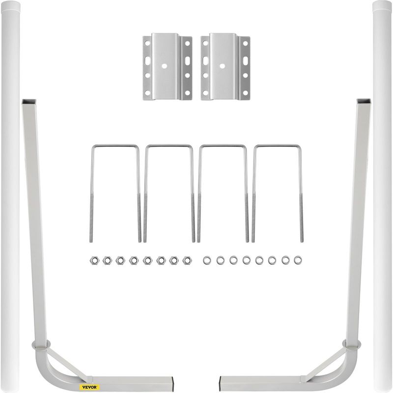 VEVOR Boat Trailer Guide-on, 60", 2PCS Steel Trailer Post Guide ons, w/White PVC Tube Covers, Complete Mounting Accessories Included, for Ski Boat, Fi_voghion.com