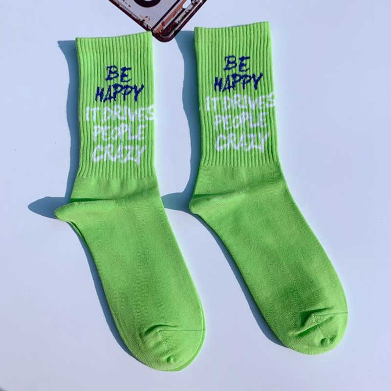 2025d Trendy Men's Ins Women's High Harajuku Sports Hip Hop Street Socks Mid Tube College Style_voghion.com