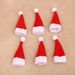 Mini Christmas Tree Decorations - Candy Cane Hats, Small Ball Hats, Mini Fabric Hats For Holiday Tableware & Party Decor_voghion.com