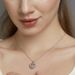 Ciondolo Smart Love Moissanite in argento S925 con clavicola in moissanite brillante intarsiata, luce pendente di lusso alla moda_voghion.com