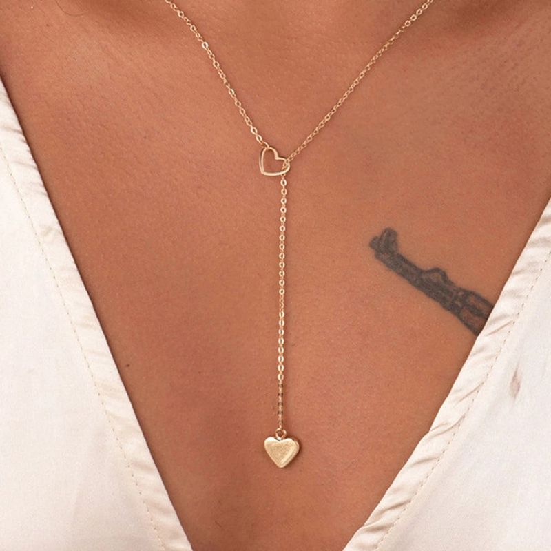 Collana con ciondolo a forma di cuore a più strati da donna 2025, cristallo di zirconio, ciondolo quadrato alla moda, stile retrò da donna_voghion.com