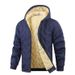 Giacca invernale con cappuccio da uomo - Cappotto imbottito in poliestere di taglia europea con chiusura a cerniera per attività all'aperto e spostamenti (nero, marrone, blu navy)_voghion.com