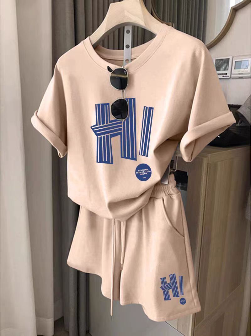 Women's Clothing Short Sleeved Shorts Two Piece Suit For Women Summer New Style Student Loose Foreign Style Age Reducing Fashion Casual Suit_voghion.com