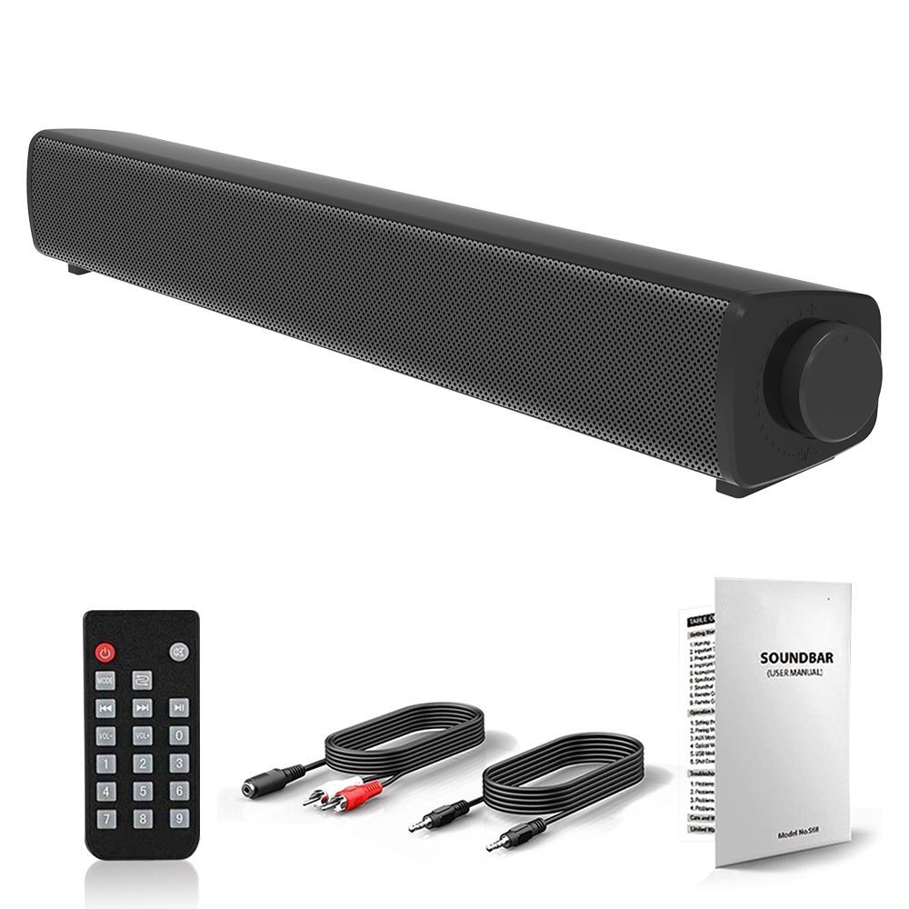 20W Soundbar TV Portable Wireless Speaker Bluetooth 5.0 HiFi Subwoofer 3D Stereo Sound With Remote Control Support TF AUX_voghion.com