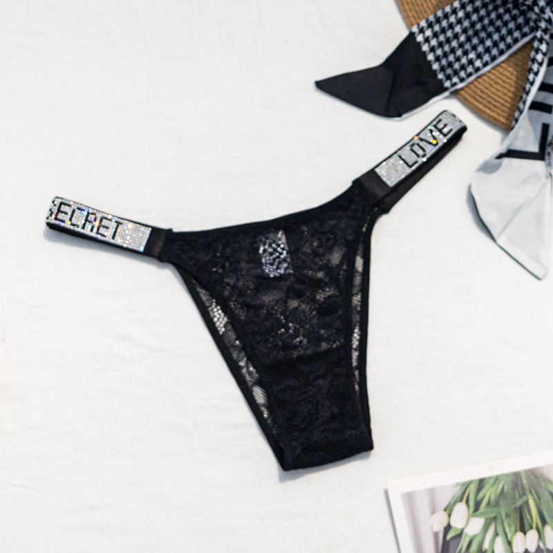 Damska seksowna koronkowa bielizna z niskim stanem i kryształkami, perspektywa, seksowna, półbiustonoszowa, dół_voghion.com