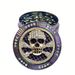 1 Stück Diamant-eingelegter, Totenkopf-förmiger, bunter Grinder aus Zinklegierung, 50 mm, 4-lagiges Rollzubehör, multifunktionaler Kräuterzerkleinerer, Raucherwerkzeug, dekorativ, G_voghion.com