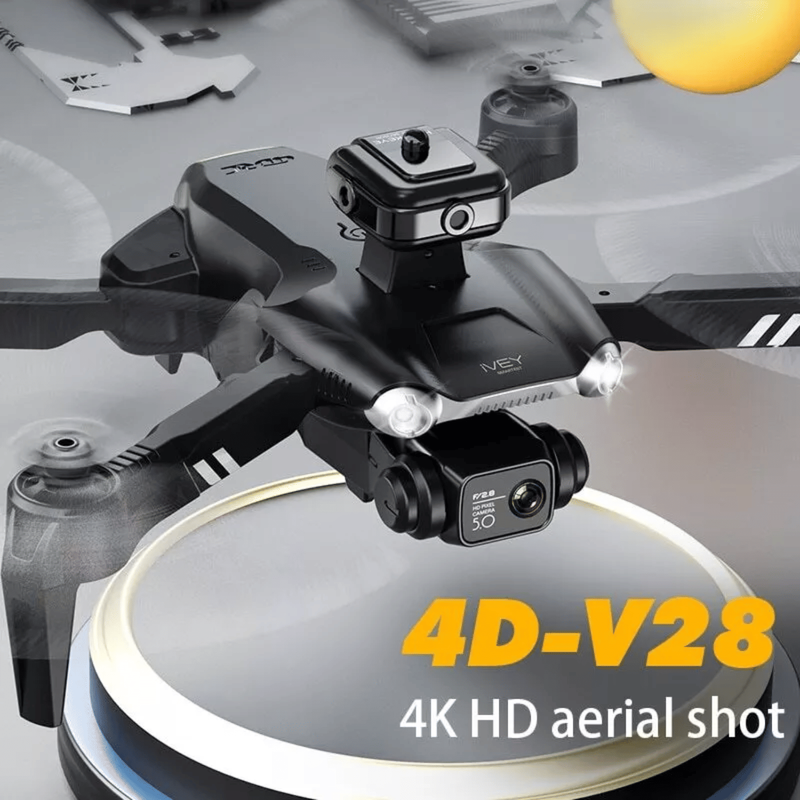 4DRC V28 Drone With 4K HD Dual Camera Obstacle Avoidance Foldable Smart Follow For Beginner US_voghion.com