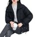 Piumino da donna corto stile 2025 nuovo cappotto alla moda invernale ampio sottile spesso caldo capospalla abbigliamento in cotone_voghion.com