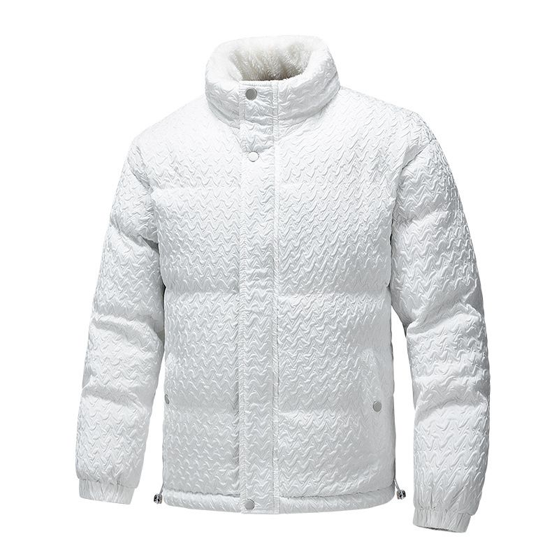 Abbigliamento da uomo, nuova tendenza invernale, cappotto sottile in cotone, cappotto caldo da uomo, stile corto, bello, uomo e donna, collo alto, ispessito, coppia_voghion.com