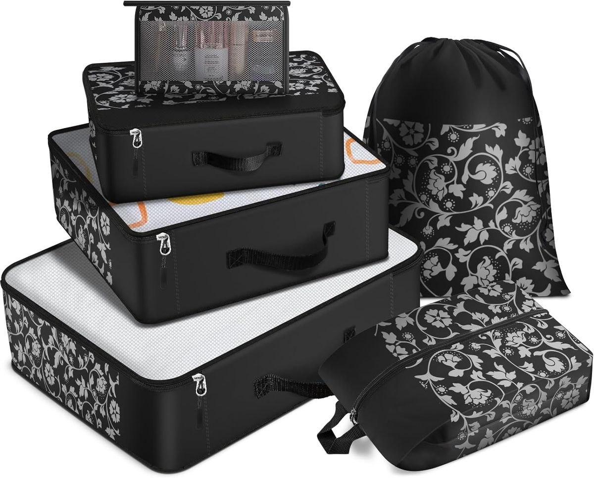 ExploreBliss 8 Set Suitcases, Cubes Accessories, Lage Packing Organizers Travel, Suitcase Organizer Bags Set, Travel_voghion.com