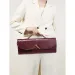 Designer 2025 Bury Cherry Wine Red Envelope Upscale New Handbag European And American Fashion Crocodile Flip Hand Organ_voghion.com