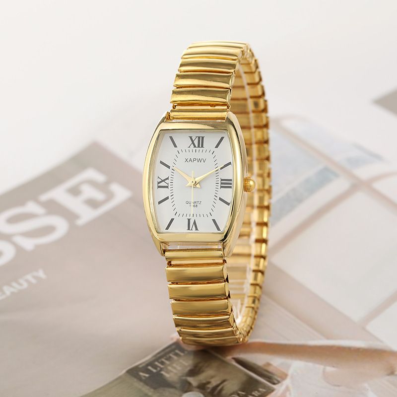 Vintage Square Barrel Watch Male And Female Couple Watch Vintage Personality Quartz Watch Work Daily Birthday Anniversary Valentine's Day Gift_voghion.com