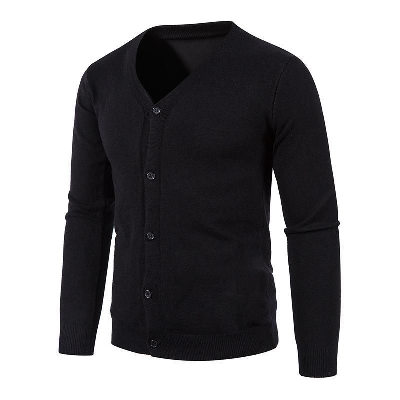 Maglione cardigan da uomo Maglione scollo a V_voghion.com