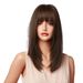 Black brown shoulder-length straight hair tail curl face shape high temperature silk_voghion.com
