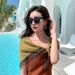 Nuova edizione coreana da donna, versatile, in seta dorata, di lusso, decorazione, moda, protezione solare, spiaggia, sciarpa quadrata, scialle_voghion.com