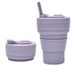 Folding Cup Outdoor Travel Convenient Straw Folding Water Cup Silicone Collapsible Cup_voghion.com