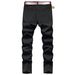 Herrenbekleidung Herren Reißverschluss Zerrissene Jeans Hose Reißverschluss Herren Denim Stretch Hose_voghion.com