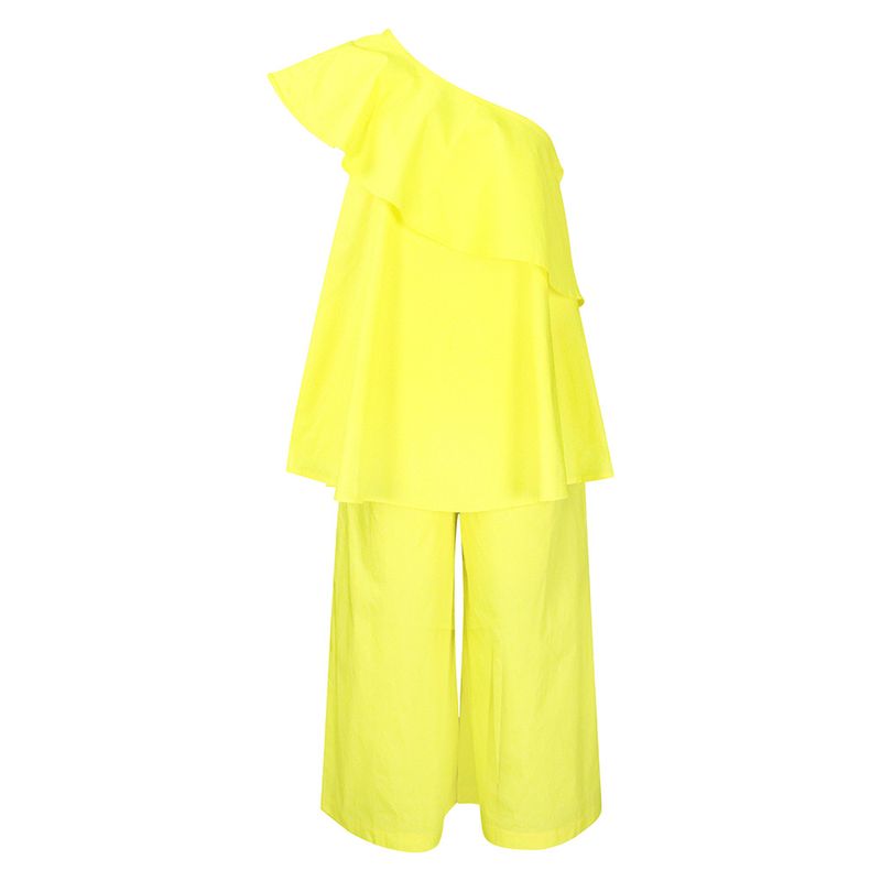 Damenbekleidung Persönlichkeit Lose Top Weite Beinhose Zweiteiliger Anzug_voghion.com